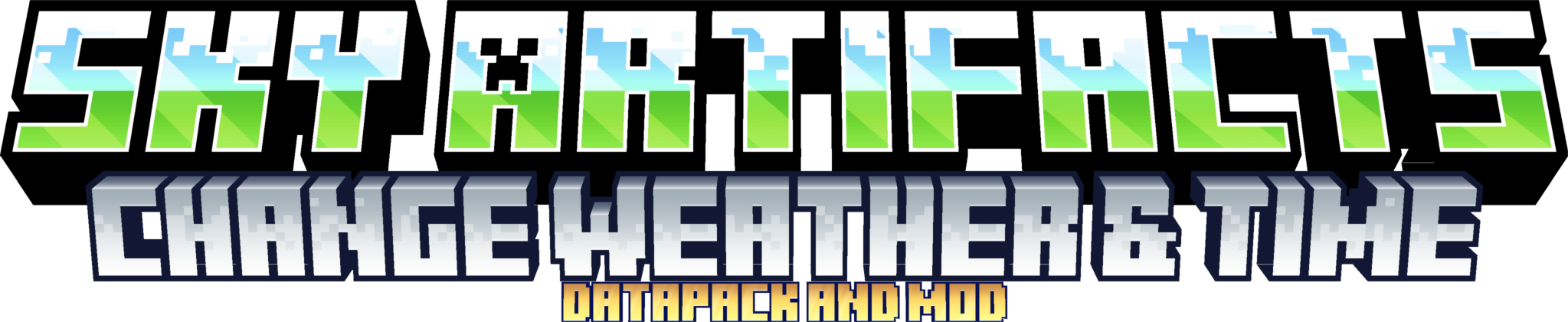 An Image Displaying the Project Logo, it spells out Sky Artifacts